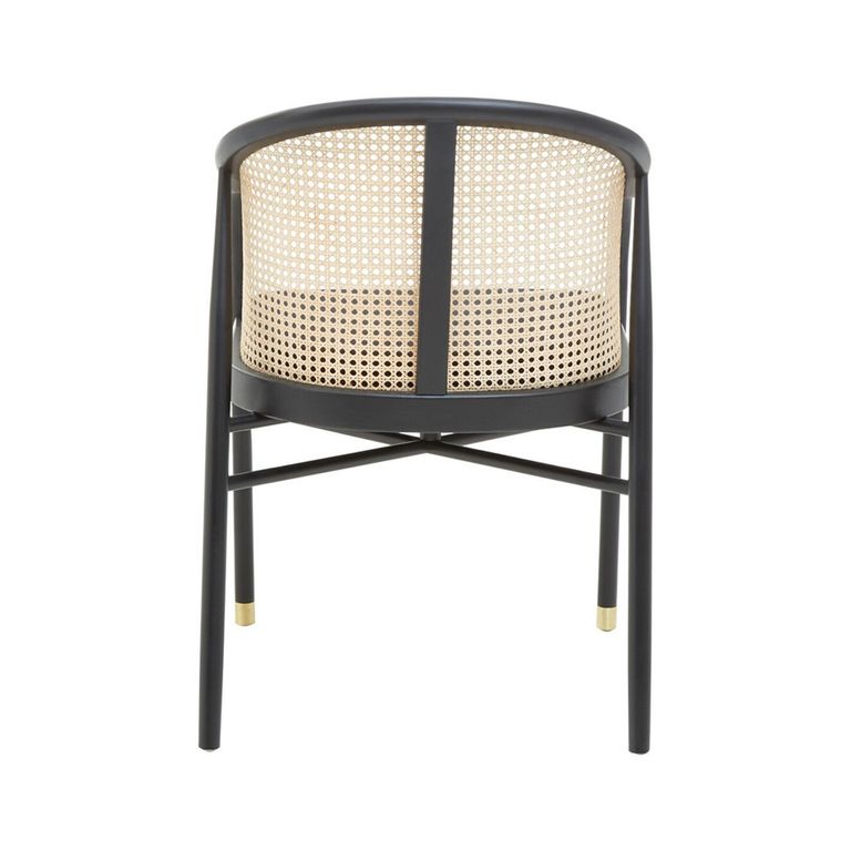 Corso Chair - Black Wood and Rattan