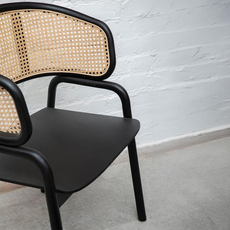 Corso Chair - Black Wood and Rattan