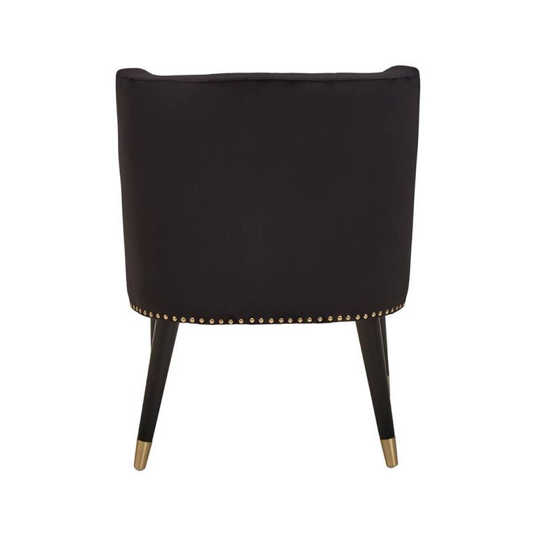 Doucet Chair - Black Velvet Fabric