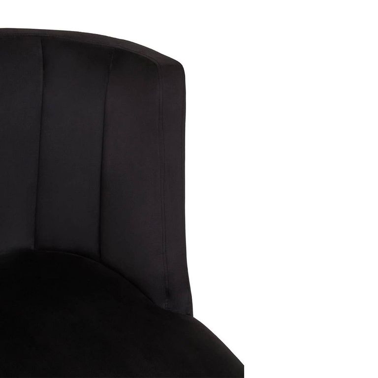 Doucet Chair - Black Velvet Fabric