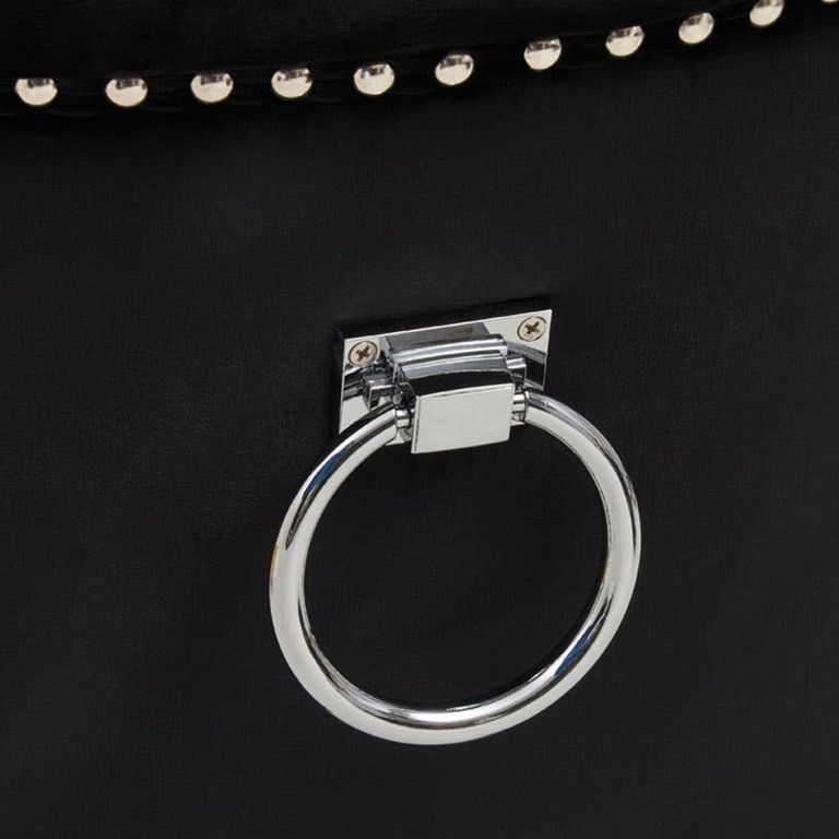 Doucet Chair - Black Velvet Fabric with Ring Back