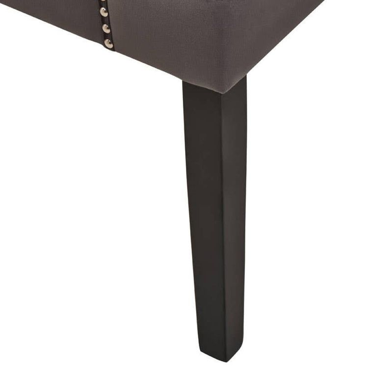 Doucet Chair - Grey Velvet Fabric with Ring Back