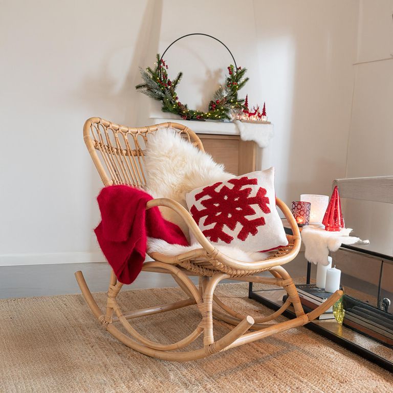 Rocking Chair - Natural - Rattan and Bamboo Wood