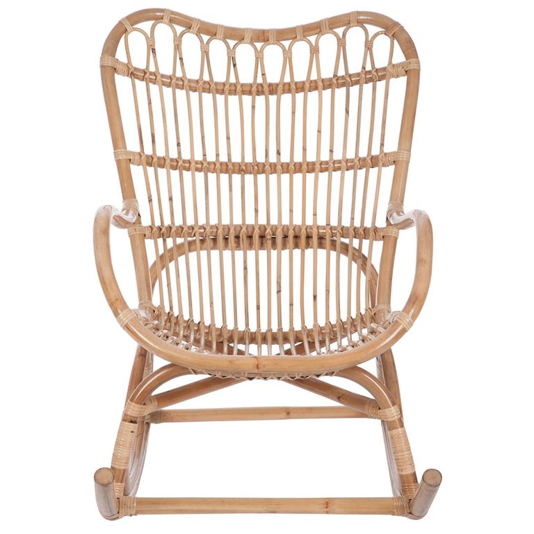 Rocking Chair - Natural - Rattan and Bamboo Wood