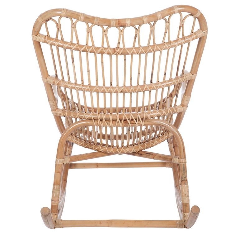 Rocking Chair - Natural - Rattan and Bamboo Wood