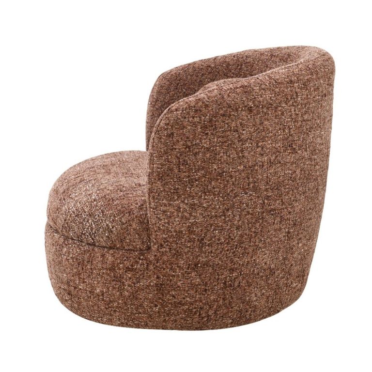 Britt Swivel Chair - Curved Back - Bordeaux - Fabric