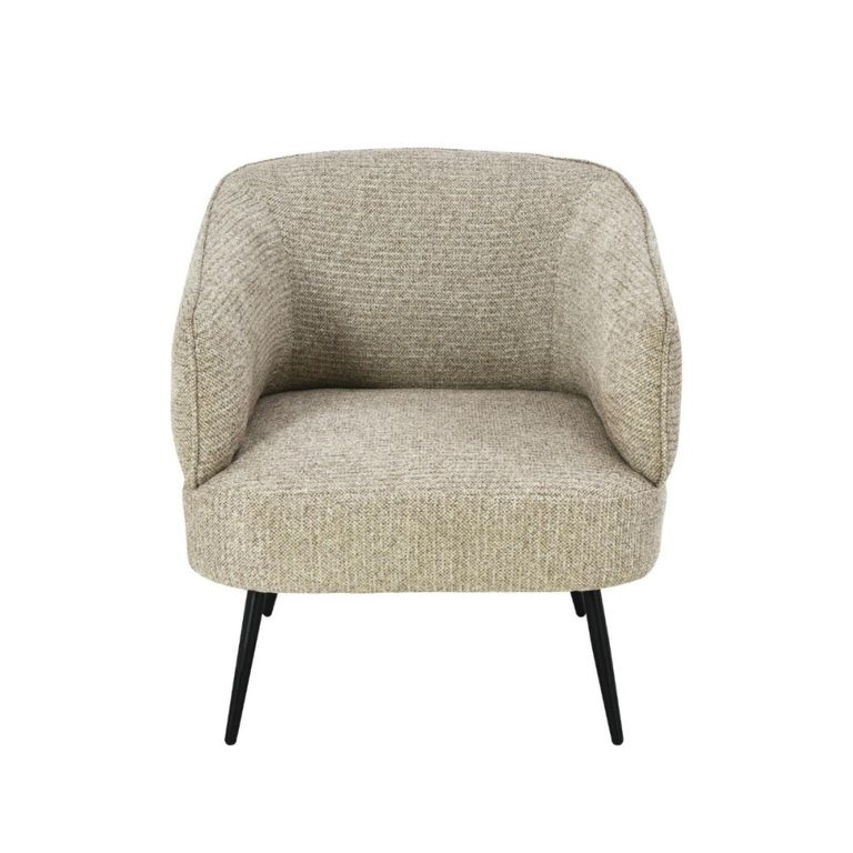 Coco Accent Chair - Curved Back - Beige - Fabric