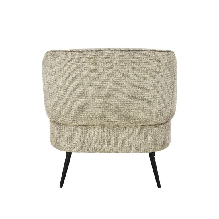 Coco Accent Chair - Curved Back - Beige - Fabric