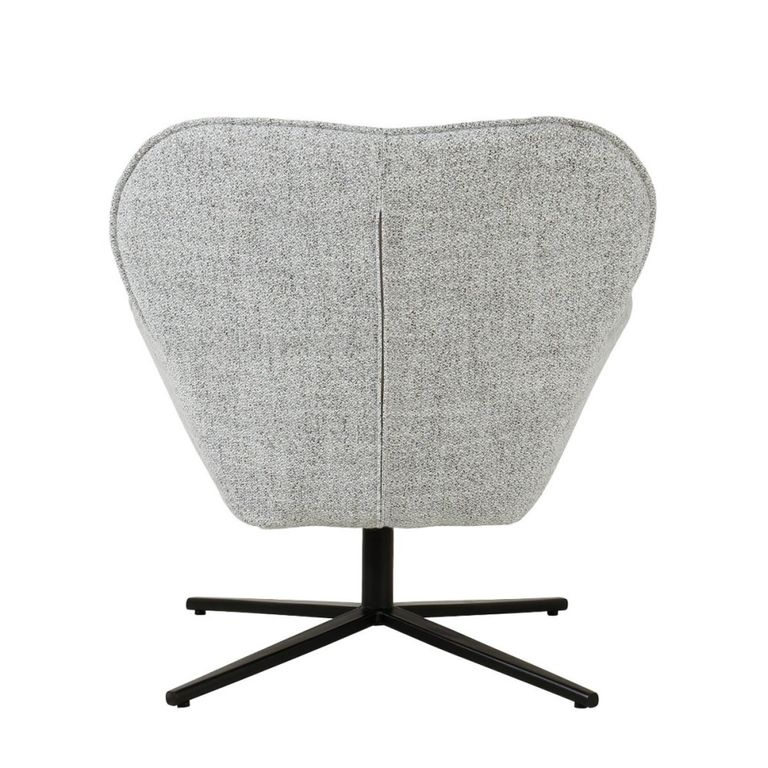 Sven Swivel Armchair - Wing Back - Bisque Oasis - Fabric and Metal