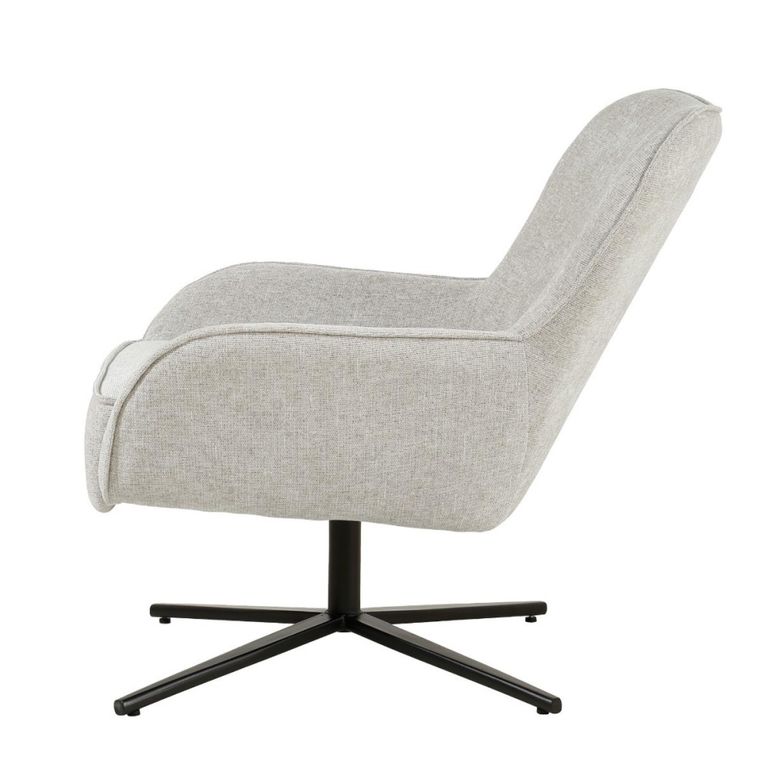 Sven Swivel Armchair - Wing Back - Toffee - Fabric and Metal
