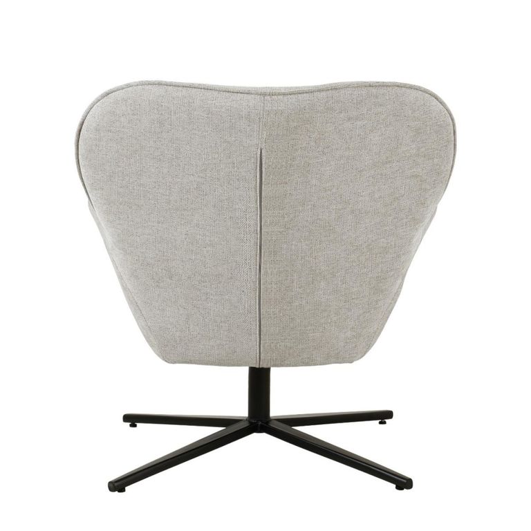 Sven Swivel Armchair - Wing Back - Toffee - Fabric and Metal