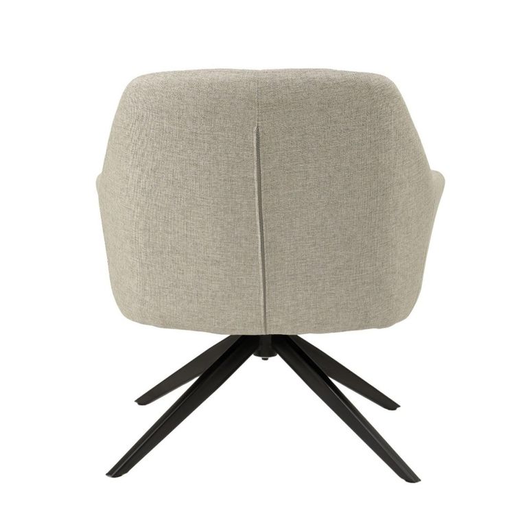 Tom Swivel Armchair - Sand - Fabric and Metal