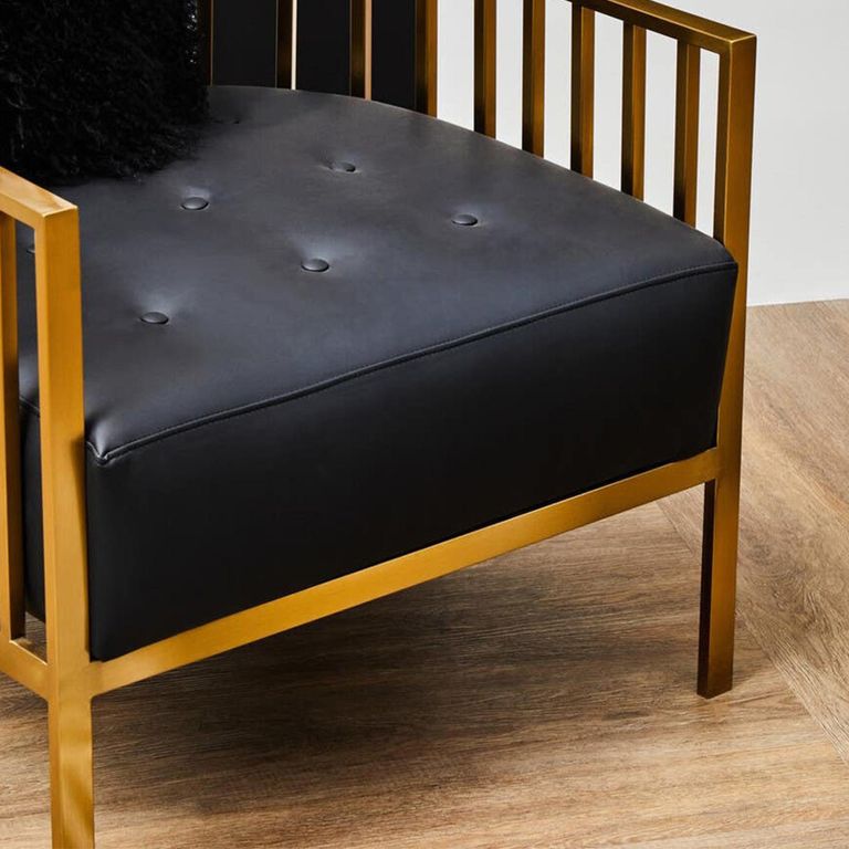 Eliza Chair - Brushed Gold Metal Frame with Dome Cage