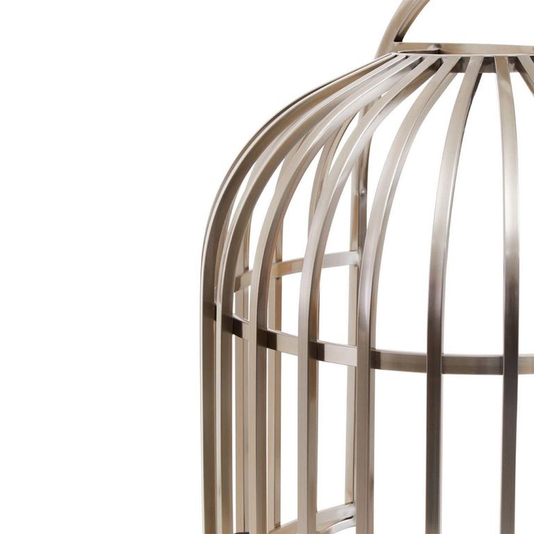 Eliza Chair - Brushed Silver Metal Frame with Dome Cage