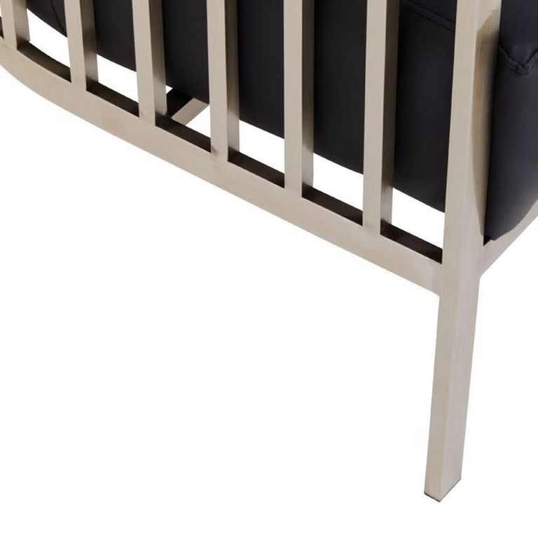 Eliza Chair - Brushed Silver Metal Frame with Dome Cage