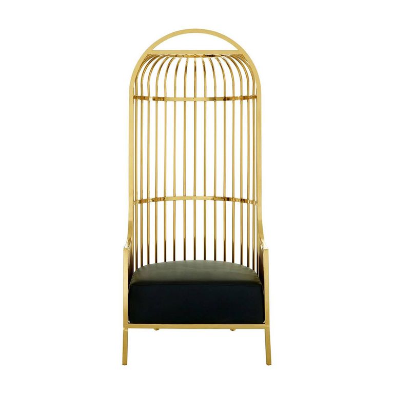 Eliza Chair - Gold Metal Frame with Dome Cage