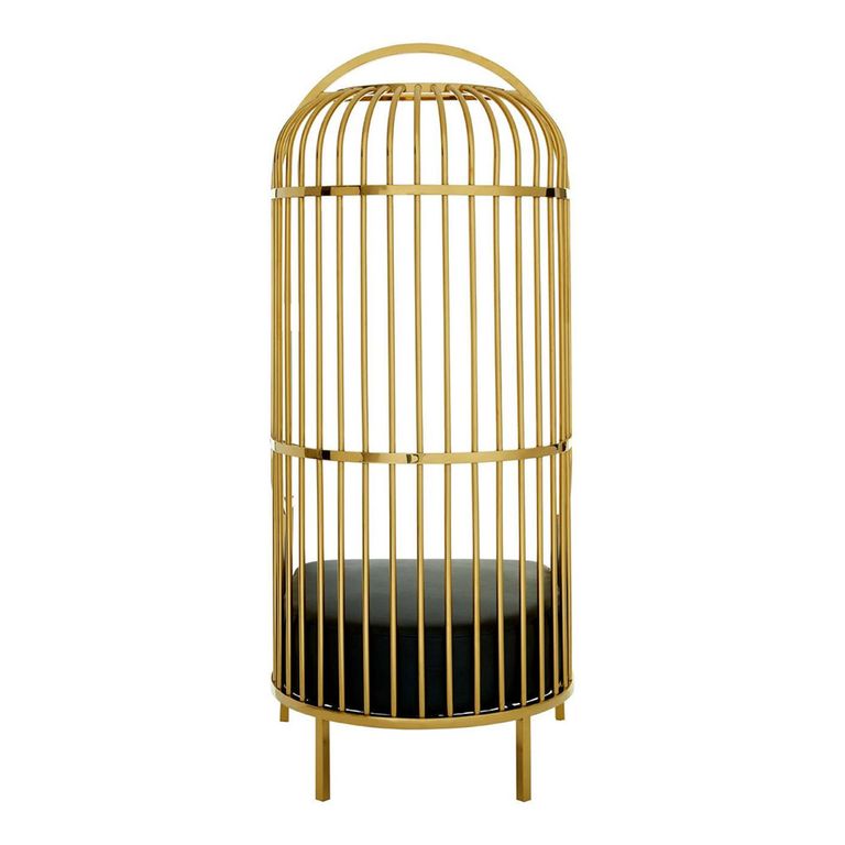Eliza Chair - Gold Metal Frame with Dome Cage