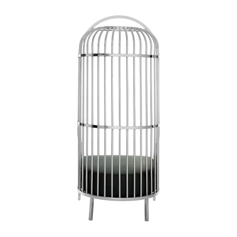 Eliza Chair - Silver Metal Frame with Dome Cage