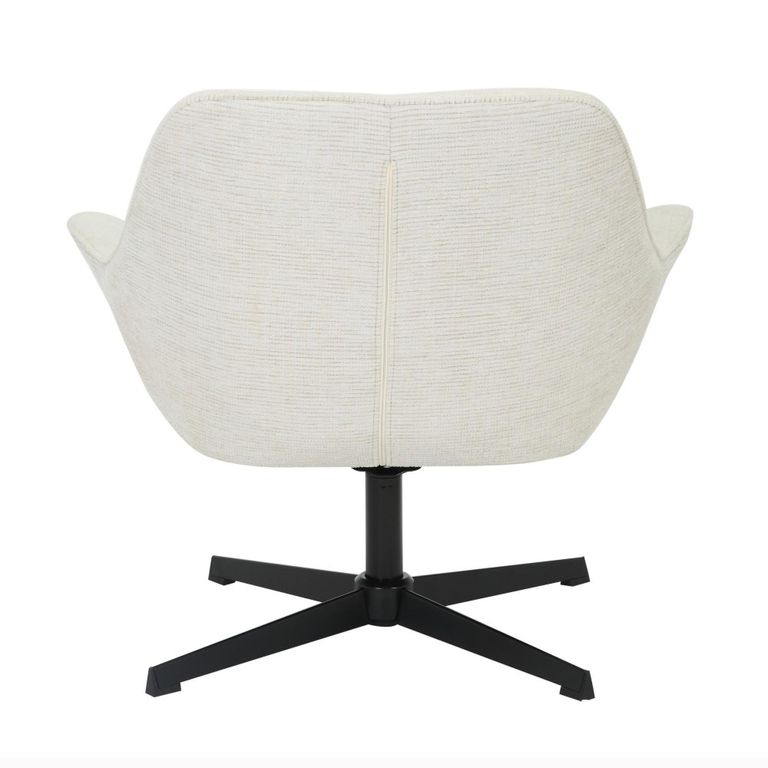 Daphne Swivel Armchair - Sand - Fabric and Metal