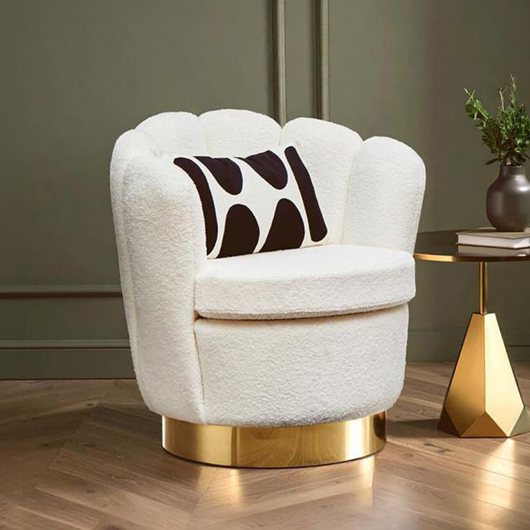 Biarritz Accent Chair - Off White Fabric