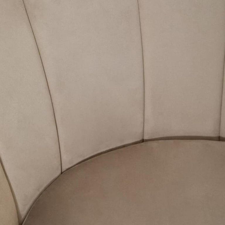 Biarritz Accent Chair - Mink Velvet Fabric