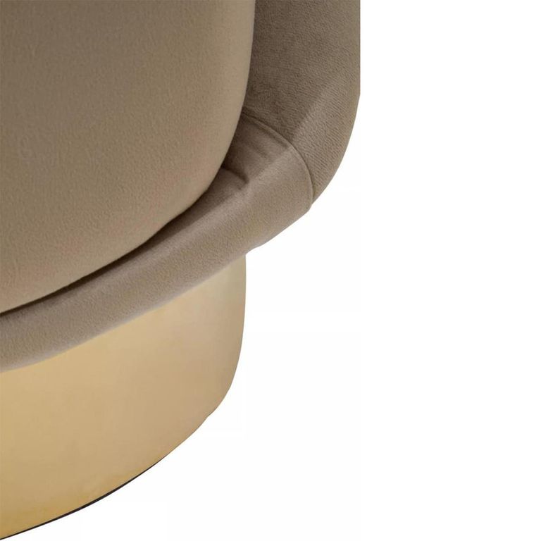 Biarritz Accent Chair - Mink Velvet Fabric