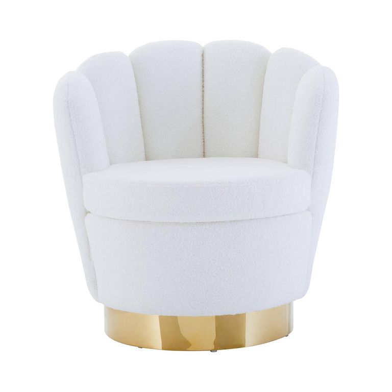 Biarritz Accent Chair - Off White Fabric