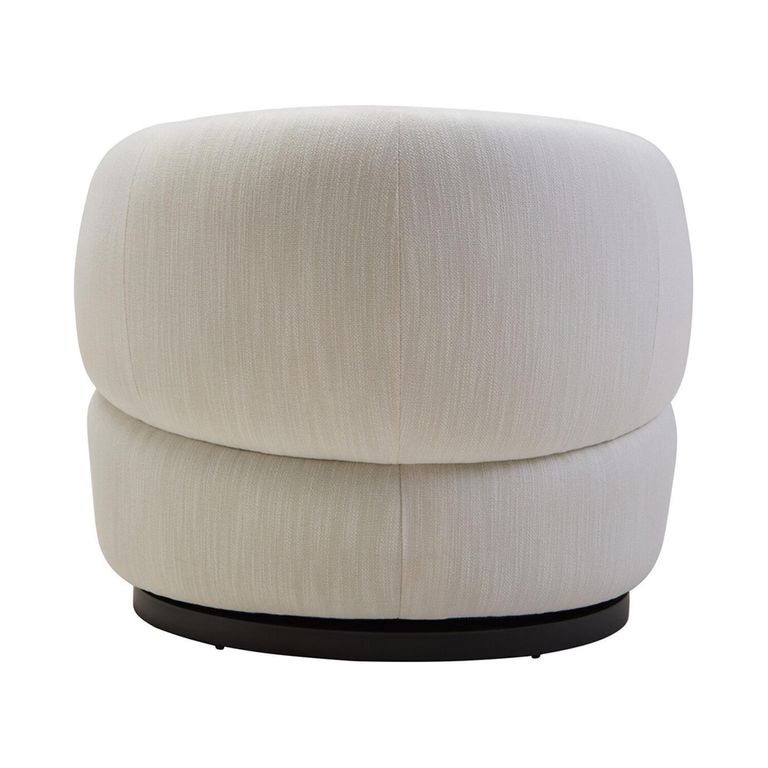 Bordo Swivel Chair - Curved - Cream Fabric