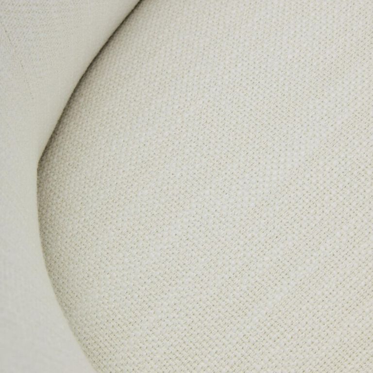 Bordo Swivel Chair - Curved - Cream Fabric