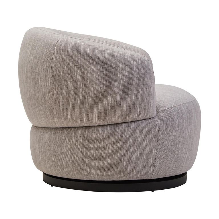 Bordo Swivel Chair - Curved - Grey Fabric