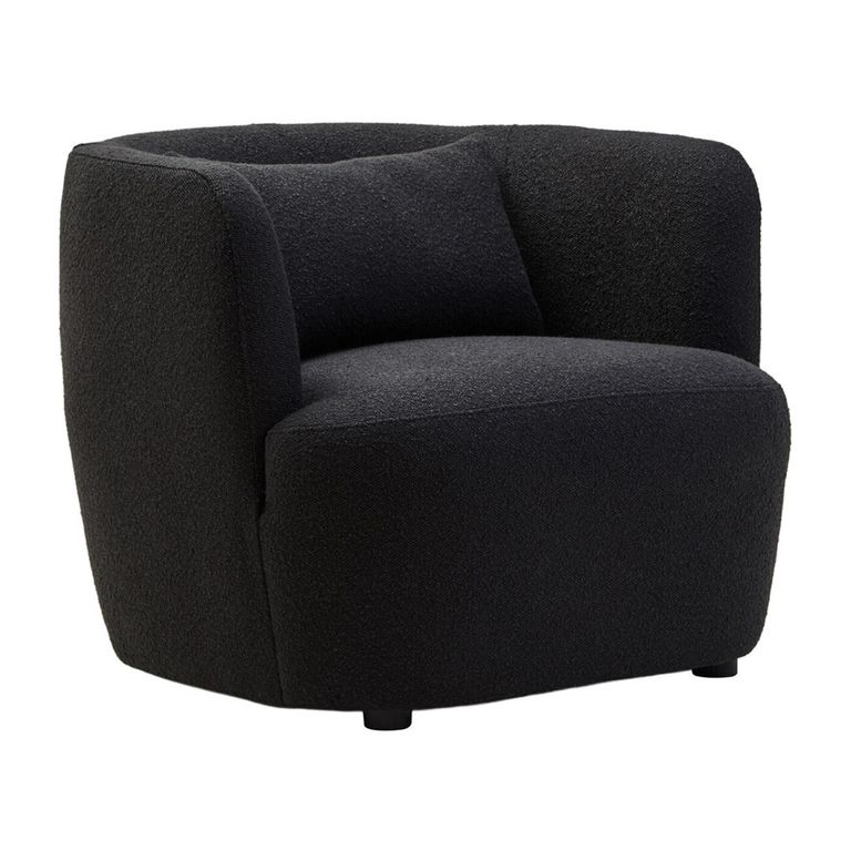 Bruge Chair - Curved - Black Fabric