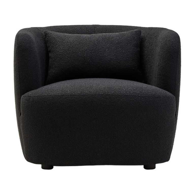 Bruge Chair - Curved - Black Fabric