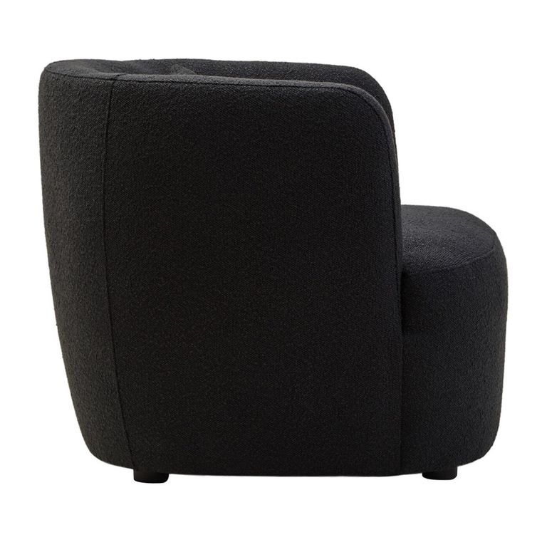 Bruge Chair - Curved - Black Fabric