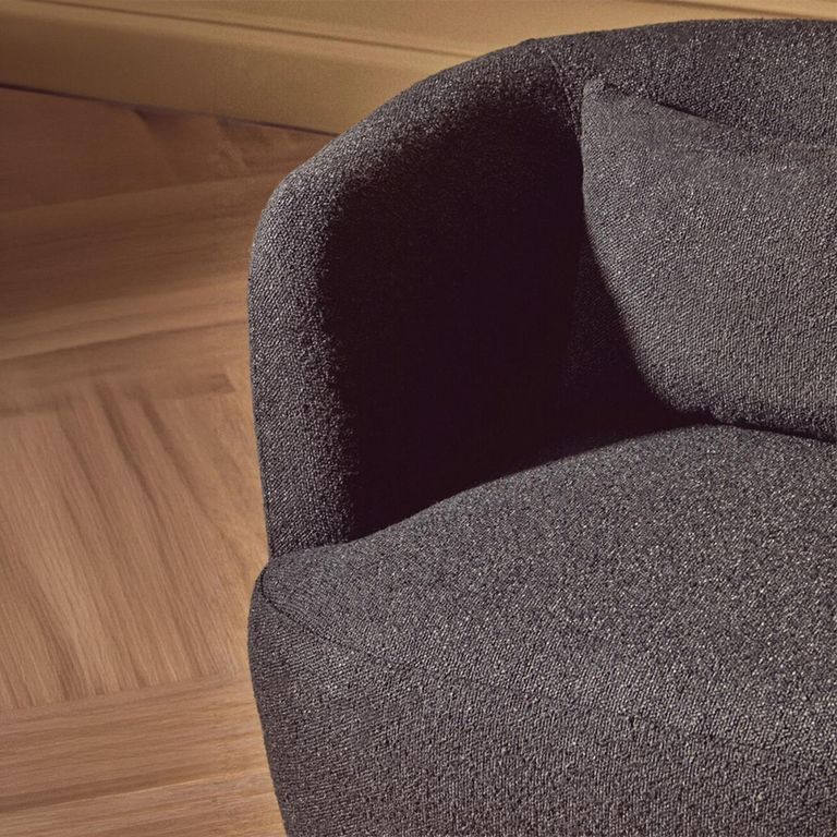Bruge Chair - Curved - Black Fabric