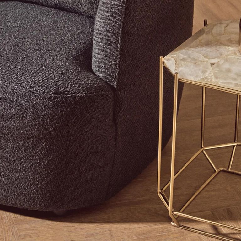 Bruge Chair - Curved - Black Fabric