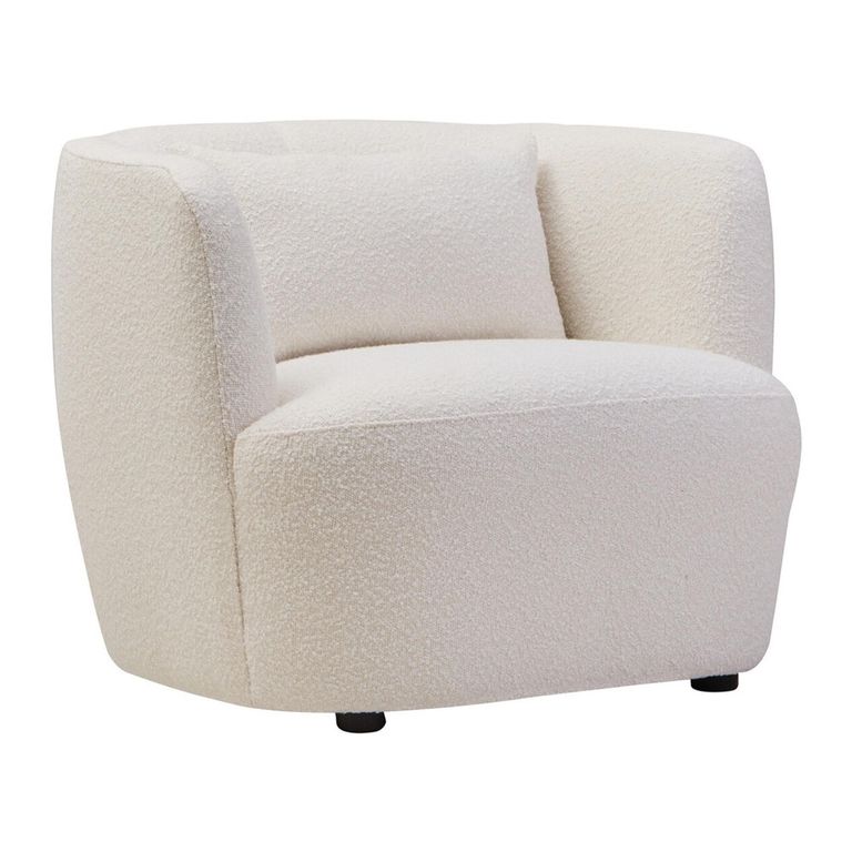 Bruge Chair - Curved - Cream Fabric
