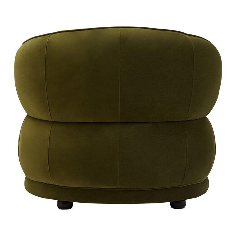 Darla Chair - Curved - Forest Green Velvet Fabric