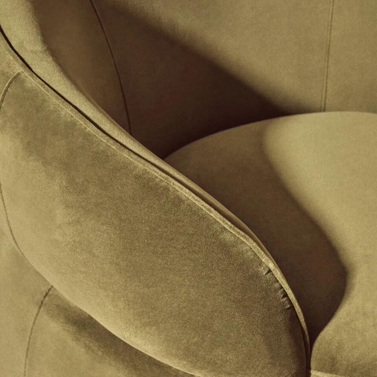 Darla Chair - Curved - Forest Green Velvet Fabric