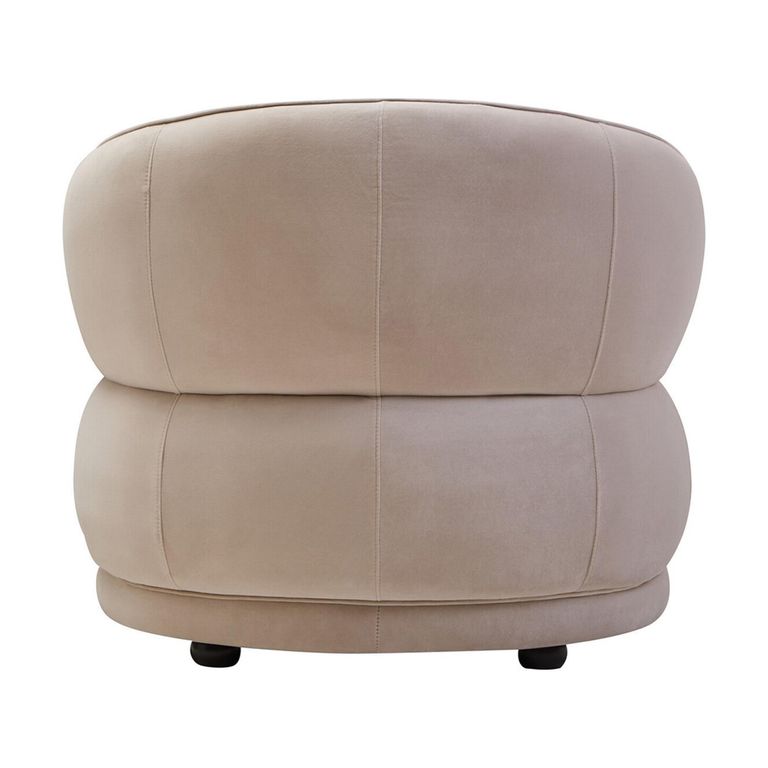 Darla Chair - Curved - Stone Velvet Fabric