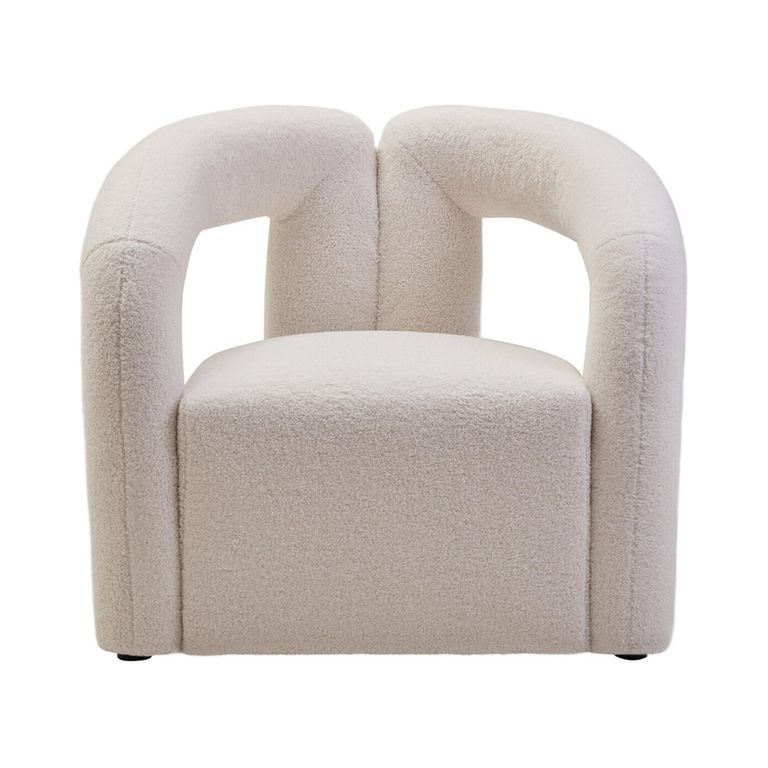 Davina Chair - Ivory Boucle Fabric - Statement
