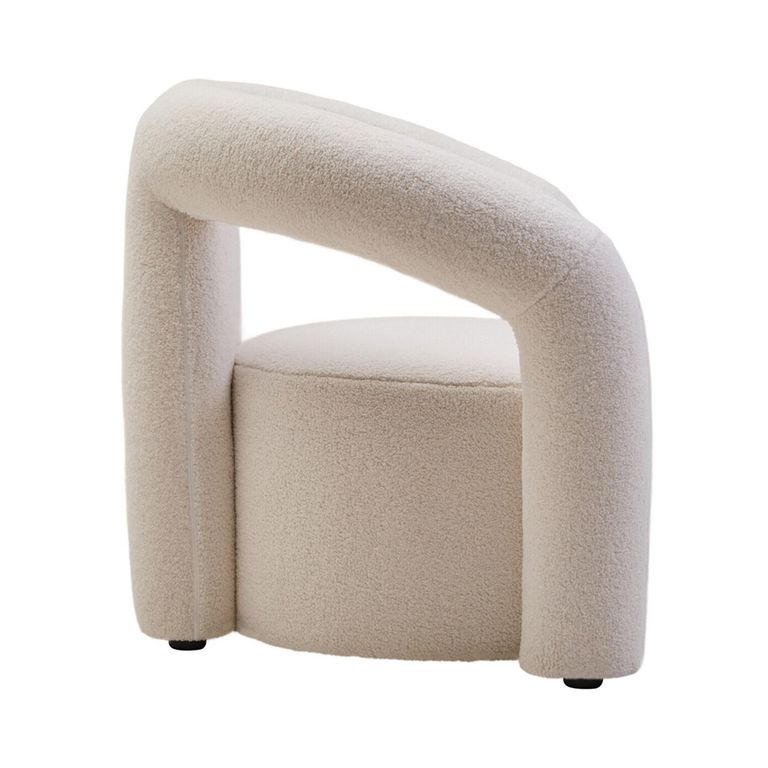 Davina Chair - Ivory Boucle Fabric - Statement