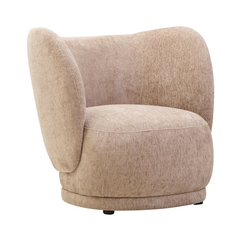 Delray Chair - Curved - Deep Stone Chenille Fabric