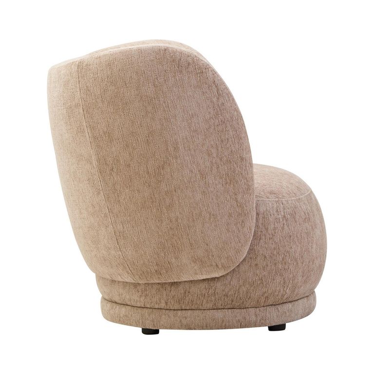 Delray Chair - Curved - Deep Stone Chenille Fabric