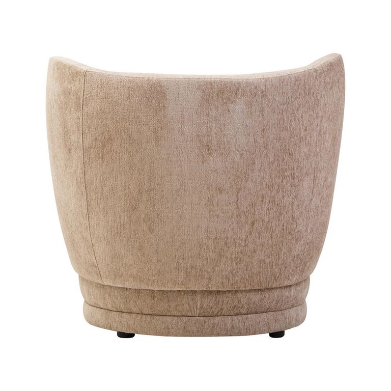 Delray Chair - Curved - Deep Stone Chenille Fabric
