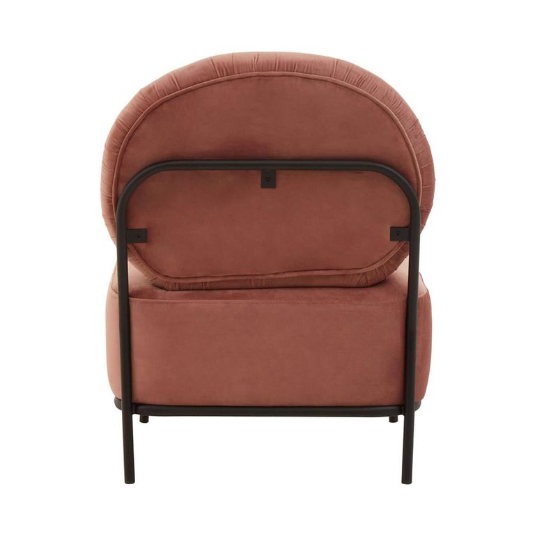Haya Retro Chair - Dusky Rose Velvet Fabric