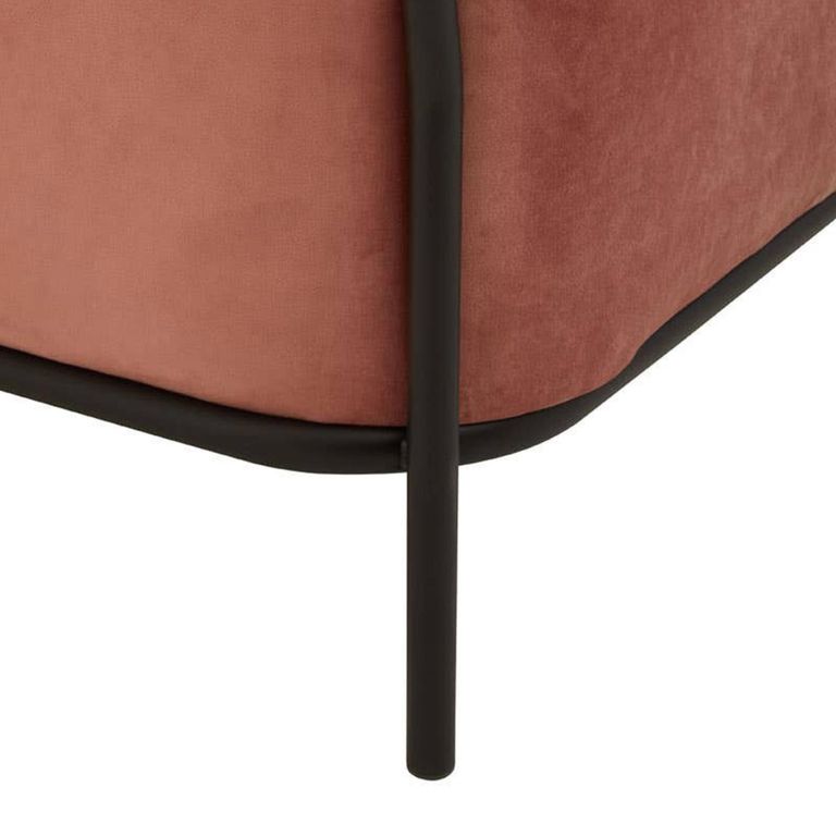 Haya Retro Chair - Dusky Rose Velvet Fabric