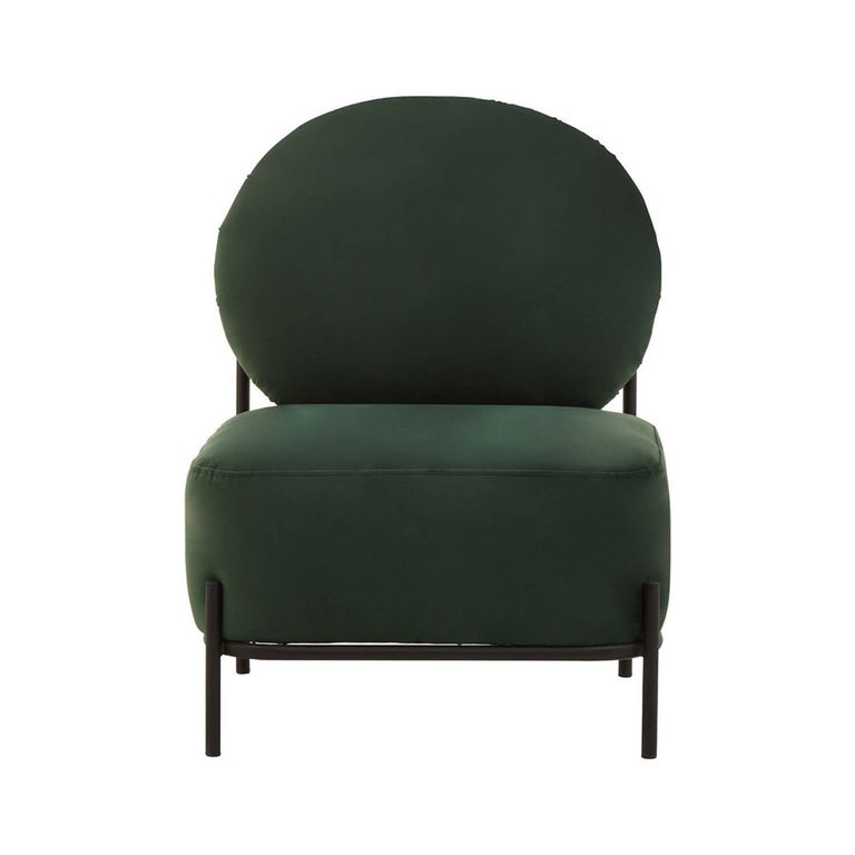 Haya Retro Chair - Green Velvet Fabric