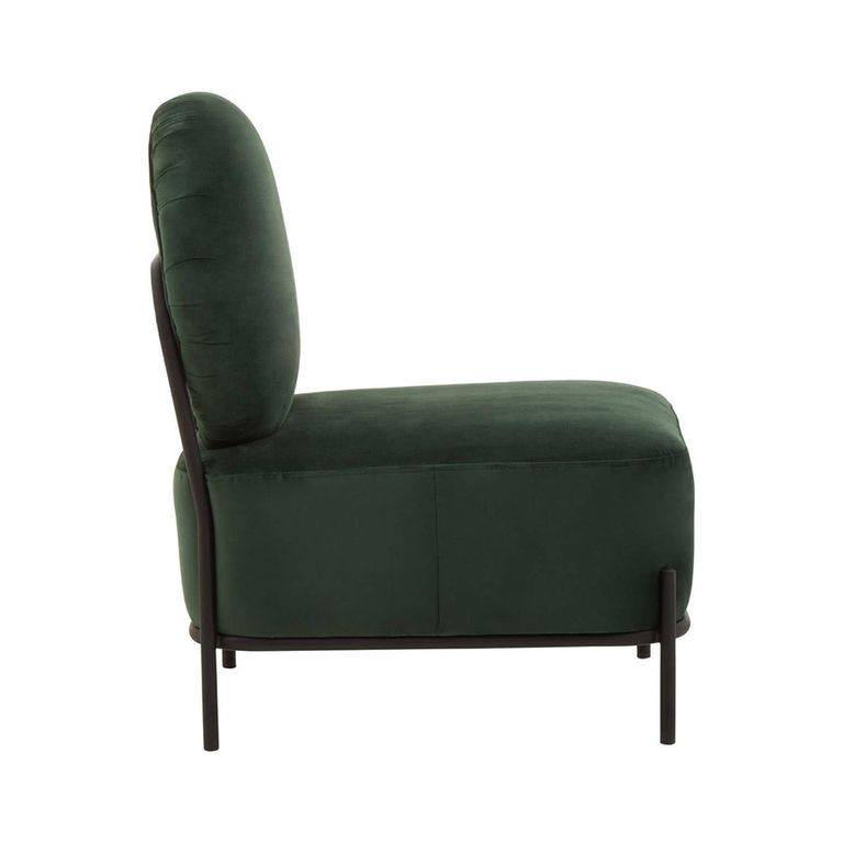 Haya Retro Chair - Green Velvet Fabric