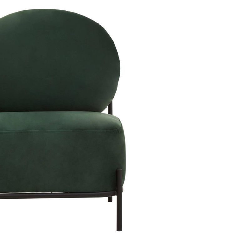 Haya Retro Chair - Green Velvet Fabric