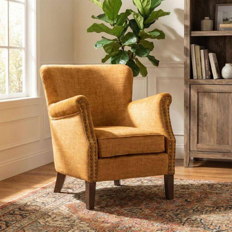 Harlow Accent Armchair - Amber - Fabric